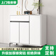 輕奢風(fēng)鋁合金鞋柜蜂窩鋁家用門(mén)口入戶(hù)鞋柜陽(yáng)臺室外防水防曬儲物柜 輕奢白三門(mén)單抽100*36*100