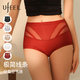 UFEEL高腰輕收腹無(wú)痕透氣輕塑身內褲 5條黑+紅+膚+白+灰 L100-120斤