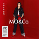 MO&Co.【秦嵐同款C+系列】牛仔褲春復古撞線(xiàn)精裁中低腰