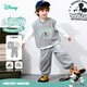 迪士尼（Disney）童裝男童T恤套裝T恤馬甲衛褲休閑運動(dòng)韓系三件套2026春季新款套裝 灰色 90