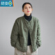 夏典素訂女王（SE.PSTP）女士棉麻夾棉立領(lǐng)盤(pán)扣棉襖棉服2025新款冬季時(shí)尚文藝個(gè)性短款棉衣 舊綠色棉衣 M -建議85-105