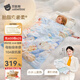 貝肽斯胎脂皮兒童睡袋防踢被1-3歲6秋冬季嬰兒加厚中大童恒溫一體小孩被 純棉【寒冬加厚 室溫0-15℃】天空 100*120cm（建議3-6歲寶寶）