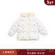 white wheat兒童2025冬季新款保暖外套男童女寶印花上衣三防連帽羽絨服厚 藍色 100