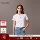 Calvin KleinJeans25夏季女士經(jīng)典字母印花休閑潮流ck辣妹短款短袖T恤上衣