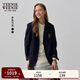 Teenie Weenie小熊女裝2025年秋季新款復古氣質(zhì)學(xué)院風(fēng)徽章西裝外套 藏青色 S 160