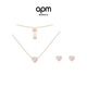APM Monaco粉母貝項鏈耳釘禮盒女套裝首飾時(shí)尚飾品設計感毛衣鏈新年禮物