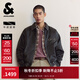 杰克·瓊斯（JACK&JONES）男生秋季百搭皮衣夾克2025年新款潮流翻領(lǐng)長(cháng)袖復古外套225310006 E06黑橄欖 XL （185）