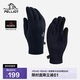 伯希和（Pelliot）戶(hù)外騎行手套男秋冬季抓絨登山御寒保暖五指手套女105431003藍L
