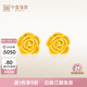 中鑫珠寶【生日禮物】蜜語(yǔ)玫瑰花黃金耳釘女足金999復古磨砂花朵金耳環(huán) 3.21g