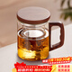 憶壺茶泡茶杯茶水分離杯水杯男士茶杯個(gè)人專(zhuān)用泡茶杯玻璃綠茶杯子 【特價(jià)沖量】400ML木語(yǔ)杯