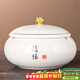 初伍羊脂玉白瓷煙灰缸新中式現代輕奢個(gè)性潮流辦公客廳帶蓋防飛灰定制