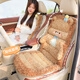 索捷斯（SUOJIESI）汽車(chē)坐墊冬季毛絨可愛(ài)腰靠一體車(chē)內座椅墊加厚保暖單片辦公屁墊子 帽子小熊-一對【坐墊腰靠一體式】