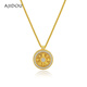 AJIDOU阿吉豆項鏈女款時(shí)尚金色羅盤(pán)鎖骨鏈禮物 金色 50cm 1個(gè)