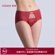 愛(ài)慕（Aimer）愛(ài)慕汾湖瑰麗中腰平角褲AM23C371 酒紅色7N0 1條 L 170
