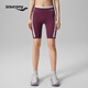 Saucony索康尼靈魂跑者系列女子競速跑步運動(dòng)透氣彈力緊身五分褲 櫻紫紅PP096 S