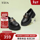 他她TATA英倫厚底jk樂(lè )福鞋女鞋黑色學(xué)院淺口單鞋 GOK02AA4黑色 38