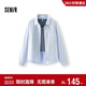 森馬（Semir）[商場(chǎng)同款]長(cháng)袖襯衫女背心oversize襯衣2025秋兩件套101525105007