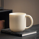 心去處帶把大容量喝水杯奶茶杯馬克杯創(chuàng  )意簡(jiǎn)約陶瓷家用辦公室咖啡杯 明黃玉瓷大號言名馬克杯 800ml