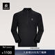 KAILAS凱樂(lè )石XM3美麗諾羊毛長(cháng)袖T恤男立領(lǐng)中厚款保暖速干秋冬滑雪打底 玄青黑 L