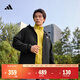 adidas拒水防風(fēng)休閑連帽夾克外套男女秋季阿迪達斯官方輕運動(dòng) 黑色   M
