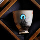 三遍【孤品手作】手繪敦煌文創(chuàng)壁畫手工茶杯主人杯復(fù)古品茗杯粗陶柴燒 靈瑩敦煌柴燒杯
