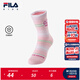 斐樂(lè )FILA兒童配件襪子2025年夏季新款男女小童抗菌透氣中腰襪 清新粉-LP 10歲以上 2XL
