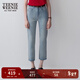Teenie Weenie小熊女裝簡(jiǎn)約夏季牛仔鉛筆褲修身小腳褲女長(cháng)褲薄款 淺藍色 M (165)