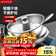 美廚（MAXCOOK）304不銹鋼炒鍋 帶蓋鍋具34cm 三層鋼鍋 電磁爐燃氣爐通用MCC7904