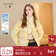 三彩【90白鵝絨】2025冬季新款奶黃包鵝絨服短款防水羽絨服M 嫩黃色 L 165/88A  寬松版型  可適當拍小