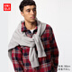 優(yōu)衣庫男女裝法蘭絨格子襯衫長(cháng)袖襯衣薄外套480771 481227 481227/17棗紅色 2XL