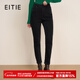 愛(ài)特愛(ài)（EITIE）修身顯瘦小腳褲秋冬新款百搭通勤高腰加厚休閑牛仔褲8005713 極簡(jiǎn)黑20 L (165)