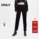 ONLY秋季加絨保暖高腰顯瘦小腳九分牛仔褲女|124449016 J09 深牛仔灰色 165/68A/M