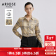 艾諾絲雅詩(shī)【商場(chǎng)同款】春秋新品上衣全棉格紋經(jīng)典舒適內搭襯衫30125127 咖格 XL