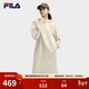 FILA 斐樂(lè )官方連衣裙年秋季新品長(cháng)款連帽打底衛衣長(cháng)裙子 麥稈米色-BG M 165/84A/M