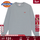 Dickies 經(jīng)典三色logo長(cháng)袖T恤休閑上衣龍年紅色010983 中羽灰 L