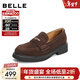 百麗（Belle）復古樂(lè )福鞋女商場(chǎng)同款真皮平跟便士樂(lè )福D9Z1DCA5 咖啡色 38