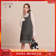 三彩【綿羊毛】2025冬季新款方領(lǐng)蝴蝶結毛呢連衣裙無(wú)袖背心裙M 寂靜灰 S 155/80A