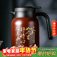 雅集茶如人生燜茶壺1500ml咖啡色智能顯溫家用辦公保溫壺保溫瓶大容量