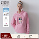 Teenie Weenie小熊女裝春季學(xué)院風(fēng)簡(jiǎn)約休閑風(fēng)時(shí)尚修身連帽衛衣上衣 粉色 S (160)
