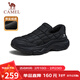 駱駝（CAMEL）加絨保暖棉鞋閃穿舒適輕盈休閑面包鞋男士 G14W607651 黑色 40