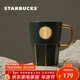 星巴克（Starbucks）墨綠色女神銘牌馬克杯390ml辦公水杯男咖啡杯陶瓷杯子年貨節禮物