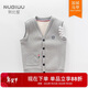 努比屋 兒童馬甲男孩秋季馬夾大童外穿背心男童春秋坎肩衣服 深灰色 120
