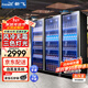 新飛（Frestec）網(wǎng)紅商用啤酒柜保鮮柜風(fēng)冷無(wú)霜全屏柜酒吧冰箱KTV冰柜雙門(mén)冷藏飲料蛋糕酒水展示柜 網(wǎng)紅三門(mén)輕奢款1500*600*1800