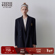 Teenie Weenie小熊西裝外套女春季休閑學(xué)院風(fēng)中長(cháng)款輕商務(wù)時(shí)尚簡(jiǎn)約西裝外套女 藏青色 L (170)