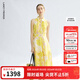 朗姿【漾25系列】棉質(zhì)a字連衣裙無(wú)袖高級感襯衫裙2025年夏季新款 檸檬黃色 M