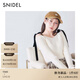 SNIDEL2025秋冬新品蝴蝶結吊帶露肩V領(lǐng)長(cháng)袖羅紋針織衫SWNT254240 象牙白 均碼 (F)