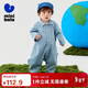 迷你巴拉外出連體衣男女童哈衣爬服仿牛仔長(cháng)袖萌趣2025春新品