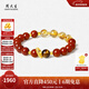 周大生【新年禮物】黃金鑲玉黃水晶虎眼石手串女木變石本命年瑪瑙手鏈 扭轉乾坤手串（約0.65g）