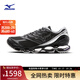 美津濃（MIZUNO）【W(wǎng)AVE PROPHECY LS】千禧科技機能鏤空緩震跑鞋預言跑步 01/黑色/銀色 43 (280mm)