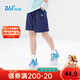 361°兒童短褲夏季男女童3-12歲透氣運動(dòng)褲梭織五分褲 藏青 140